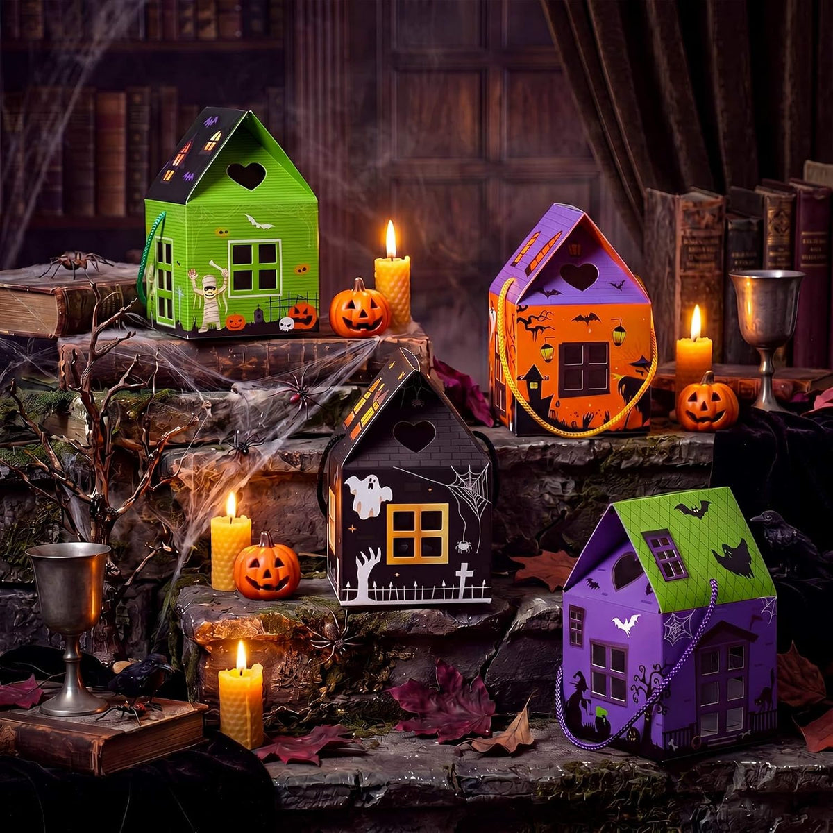 Halloween Treat Boxes Mini Castle House Candy Box