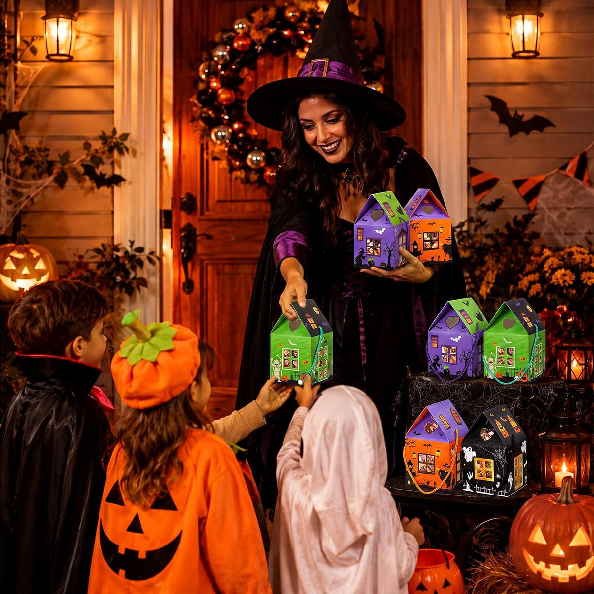 Halloween Treat Boxes Mini Castle House Candy Box